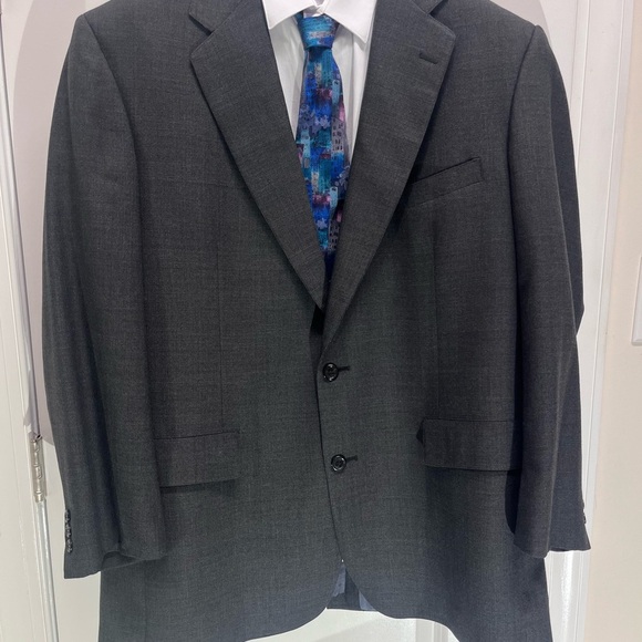 Brooks Brothers Charcoal Men's Blazer two button 46L wool - Picture 2 of 15